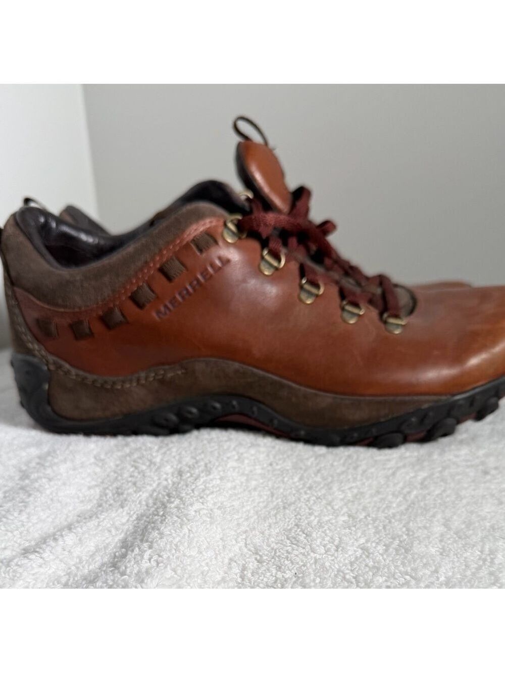 Merrell Women's Brown Leather Hiking Shoes Size 9 - Picture 7 of 7